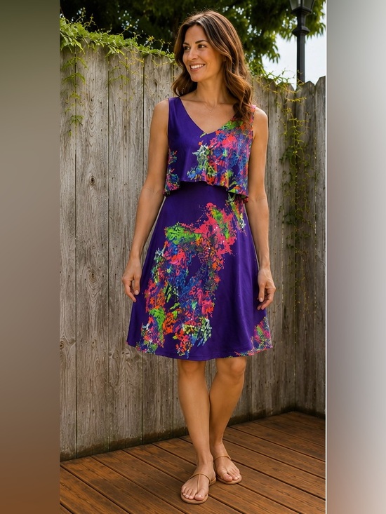 Halston Heritage Dresses & Skirts - Halston Heritage Silk Dress NWT Sz 6 Purple Floral